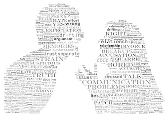 Mann und Frau streiten sich -Hilfe holen